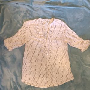 3/4 length sleeve button up top